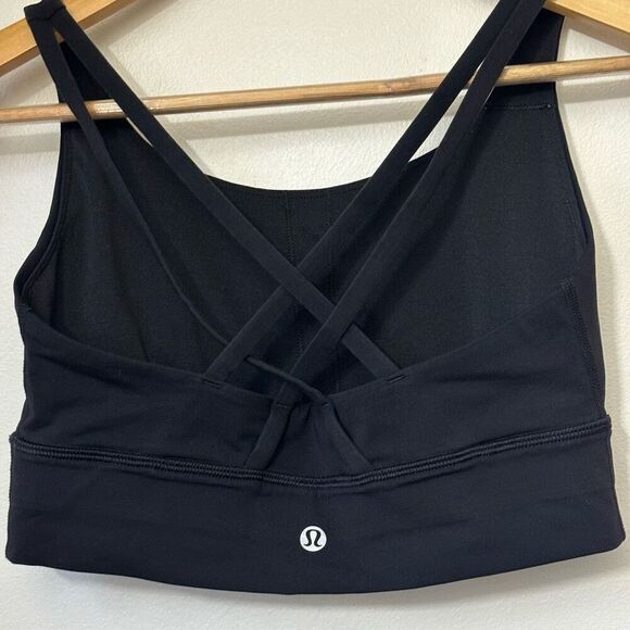 Lululemon Energy Bra Long Line Luxtreme Size 6 Black - Picture 8 of 8